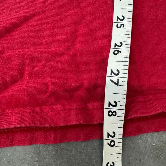 Vintage Y2K Tactical Gun Skeleton Grunge Skater Red Tee Casual Men's XL - Picture 5 of 6